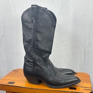 Tony Lama Black Heeled Western Boots